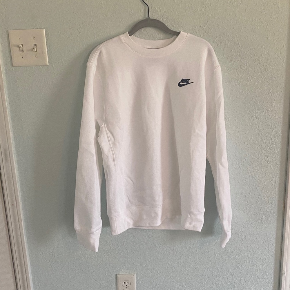 White Nike sweatshirt